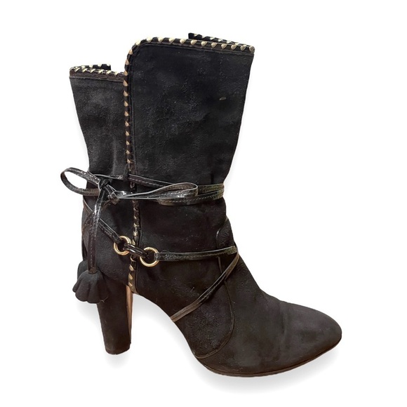 Marc Jacobs Black Suede Boots - Picture 1 of 13